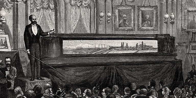 The Trans-Siberian Railroad, a moving panorama exhibited at the 1900 World's Fair in Paris.